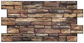 PVC 3D obkladový panel 96 x 48 cm - Fulvous Slate bridlica hnedá