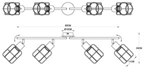 Globo 54037-4 - Bodové svietidlo WILLA 4xE27/40W/230V