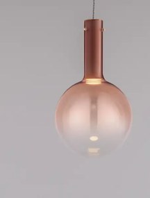 LED stmievateľný ružovo-zlatý dizajnový luster Nostos