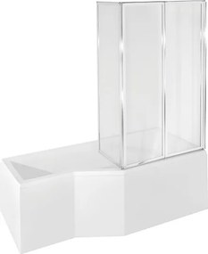 Besco Akrylátová atypická vaňa s vaňovou zástenou INTEGRA VK 3 150x75 (170x75) BESCO-Rozmery: 150x75, BESCO-Farba: Biela, BESCO-Orientácia: Ľavá