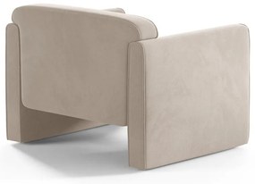 Béžové zamatové kreslo Abby – Micadoni
