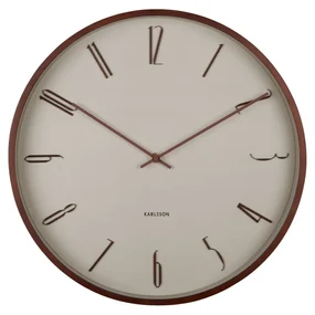 Karlsson 6014WG dizajnové nástenné hodiny béžová,pr.  40 cm