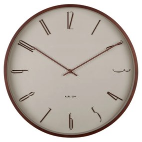 Karlsson 6014WG dizajnové nástenné hodiny béžová,pr.  40 cm