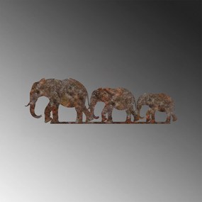 Nástěnná kovová dekorace Rusty Elephant 1 vícebarevná