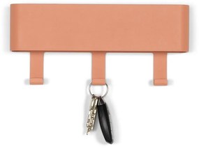 Kovový nástenný vešiak v lososovej farbe s poličkou Dax Play – Spinder Design
