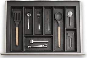 IN-DURO Príborník STRIPES 59 - 65 cm s hĺbkou 42 - 49 cm, antracit