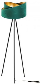 Trojnožková stojaca lampa MEDIOLAN s velúrovým tienidlom