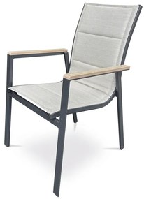 Autronic BONTEC Záhradná stolička, hliník, sieťovina, béžová, AZC-S1110 BK Farba: Béžová