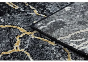 Koberec GLOSS moderný 529A 82 Mramor, kameň, štýlový, glamour čierna / sivá Veľkosť: 240x330 cm