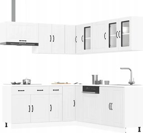 vidaXL 11-dielna sada kuchynských skriniek Biela kompozitné drevo