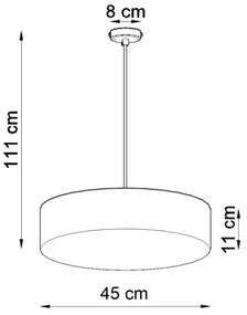 Luster na lanku ARENA 45 3xE27/60W/230V čierna