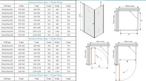 Mexen PRETORIA sprchovací kút 65x70cm, 6mm sklo, chrómový profil-číre sklo, 852-065-070-01-00