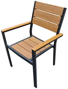 Hliníková stolička hnedá