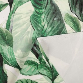 Biante Zamatový štvorcový obrus Tamara TMR-028 Veľké zelené listy 80x80 cm