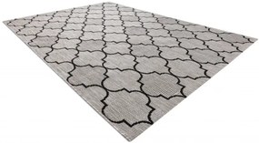 Koberec SIZAL FLOORLUX 20607 marokánsky - strieborný / čierny