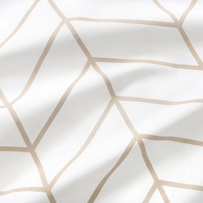 Goldea bavlnený záves - béžový cikcak na bielom 240x150 cm