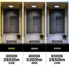 LED Stmievateľné stropné svietidlo s ventilátorom LED/48W/230V 3000-6500K + DO