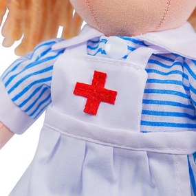 Látková panenka Nurse Nancy 28 cm vícebarevná