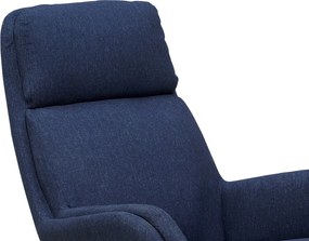 Hojdacie kreslo Lindberg, námornická modrá látka