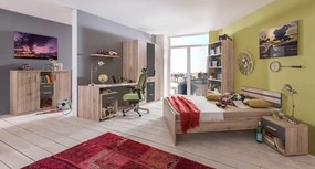 Nočný stolík Cariba, dub san remo/grafit