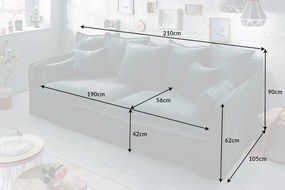 Trojmiestna pohovka HEAVEN 200 cm petrolejová