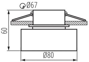 Kanlux 29235 - Podhľadové svietidlo GOVIK GU10/10W biela