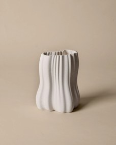 Ferm Living Kameninová váza Moire Off-white 20 cm