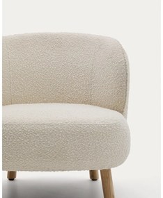 Krémové kreslo z textílie buklé Ulit – Kave Home