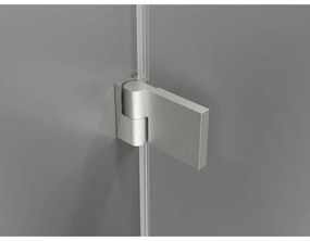 Mexen Lunar-B, výklopný sprchový kút ľavý 100 x 70 cm, 8mm číre sklo, oceľový profil, 832-100-070-97-00-L