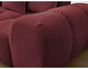 Vínovočervená ženilková rozkladacia/s úložným priestorom rohová pohovka (ľavý roh/do L) Everest – Bobochic Paris