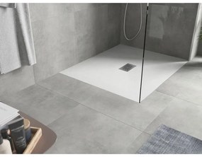 Mexen Hugo, obdĺžniková sprchová vanička SMC 140 x 100 cm, biela, oceľová krytka, 42101014-X