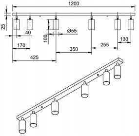 LED Bodové svietidlo ANGIE 6xGU10/6W/230V biela