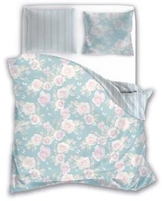 Bavlnené obliečky Elegant 025 220x200 + 2x 70x80 modro-ružové