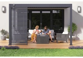 Záhradná hliníková pergola do steny 4x3 m (antracit)