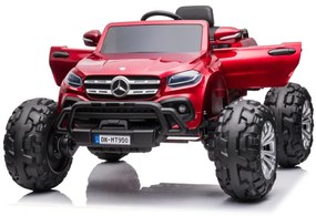 LEAN CARS ELEKTRICKÉ AUTÍČKO MERCEDES  DK-MT950 4x4  LAKOVANÉ - ČERVENÉ MOTOR 4x45W - BATÉRIA - 2x12V7Ah- 2024