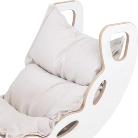 Multifunkčná detská súprava 4v1 – hojdačka, šmykľavka a vankúš svetlobéžová