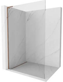Mexen Kioto L, sprchová zástena Walk-In 105 x 200 cm, 8mm číre sklo, ružové zlato profil, 800-105-103-60-00