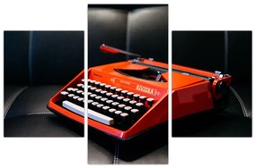 Obraz červeného písacieho stroja