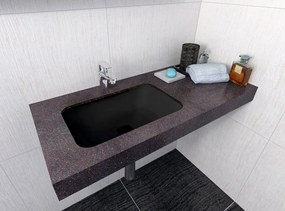 Sapho Sapho, JAPURA umyvadlo zapustené, liaty mramor, 55x36cm, čierna mat, 50135B