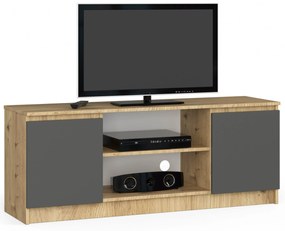 TV stolík Kenji  (dub artisan + sivá). Akcia -17%. Vlastná spoľahlivá doprava až k Vám domov. 1069931