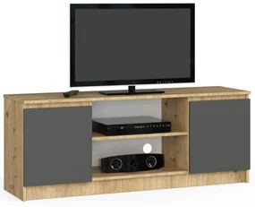 TV stolík Kenji  (dub artisan + sivá). Akcia -17%. Vlastná spoľahlivá doprava až k Vám domov. 1069931