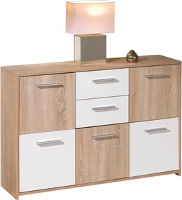 XXXLutz KOMODA, biela, dub sonoma, 115/77/30 cm MID.YOU - Komody - 000528031101