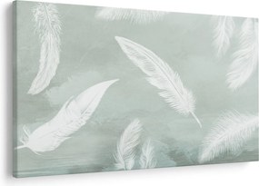Obraz - Biele pierka (90x60 cm)