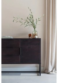 Hnedá nízka komoda z tíkového dreva 135x82 cm Webster – White Label