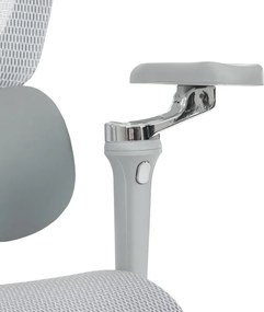 Kancelárska ergonomická stolička PORTE II — sieťovina, sivá