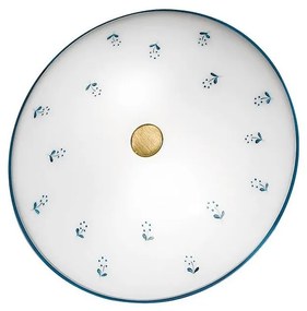 Kolarz 731.U12.4.17- Stropné svietidlo NONNA 2xE14/60W/230V pr. 32 cm modrá/mosadz