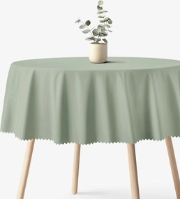 Goldea vianočný okrúhly teflónový obrus - šalviový Ø 120 cm