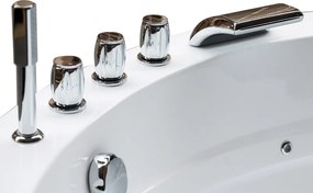 BPS-koupelny Hydromasážna vaňa HYD-DE916-155 155x155 s ohrevom vody, čierny panel