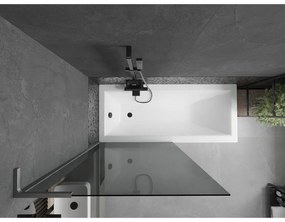 Mexen Next L, 1-krídlová vaňová zástena 90 x 150 cm, 6mm šedé sklo, grafitový profil, 895-090-000-03-40-66