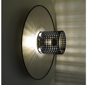 Duolla - Nástenné svietidlo TOKYO RATTAN 1xE27/15W/230V pr. 50 cm strieborná/čierna